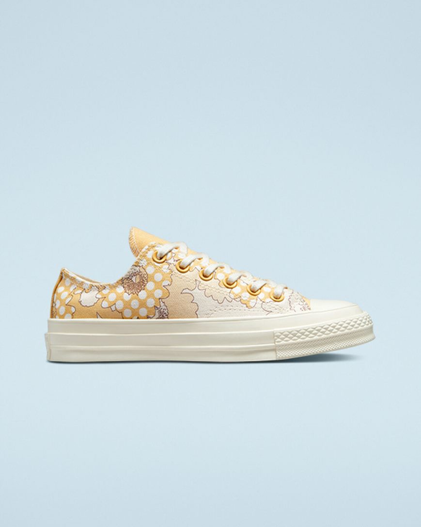 Tenisky Nizke Converse Chuck 70 Crafted Florals Damske Mango Čierne | SK IFQDB0